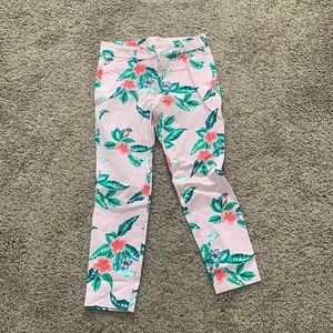 Old Navy Pixie Ankle Tropical Print Pants Sz 6
